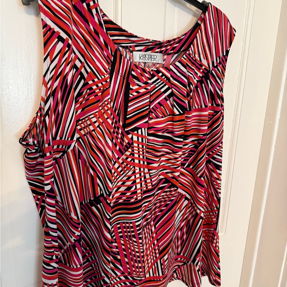 Kasper Women's Multicolor Sleeveless Top
